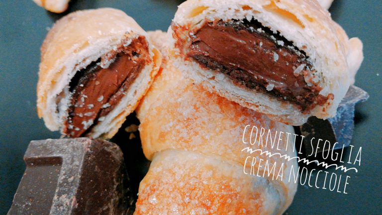 Colazione con…Cornetti sfoglia ripieni di crema alle nocciole